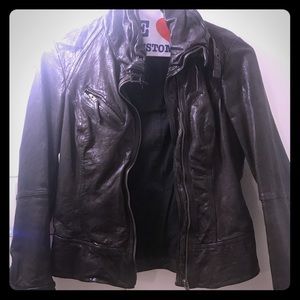 Trendy all saints leather jacket